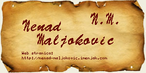 Nenad Maljoković vizit kartica